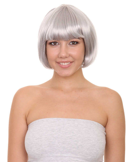 Grey Short Fancy Bob Wig