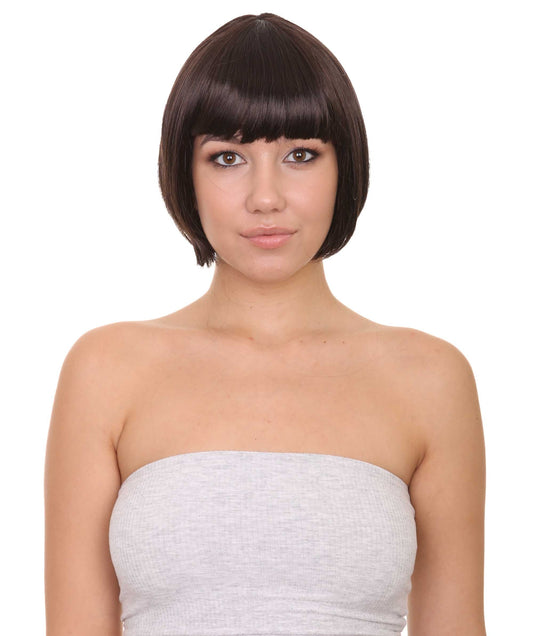 Dark Brown  Short Fancy Bob Wig