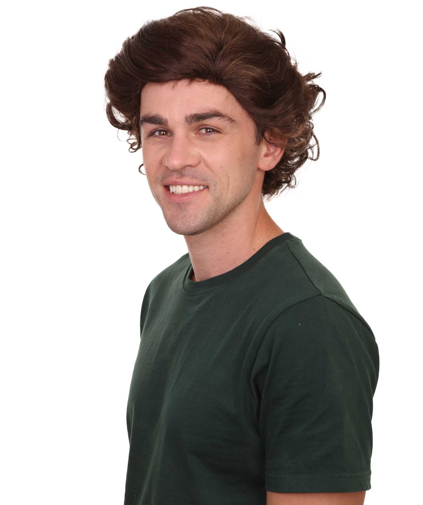 Men's Curly Brown Wig