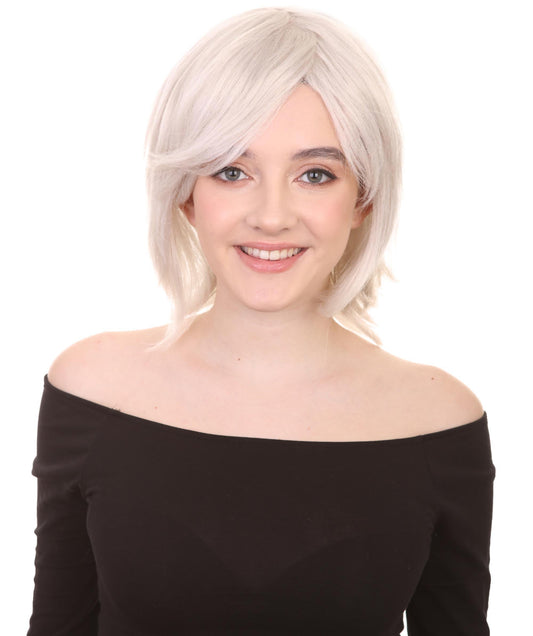 Short Grey Bob Cosplay Halloween Wig