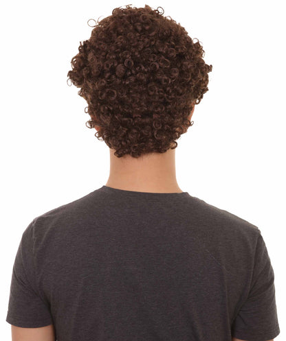 brown small afro wig