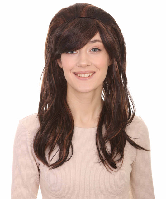 Dark Brown Long Wavy Wig