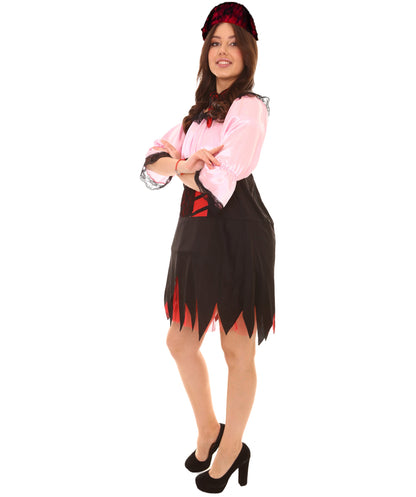 Women's Sexy Pirate Costume | Lt Pink Fancy Costume