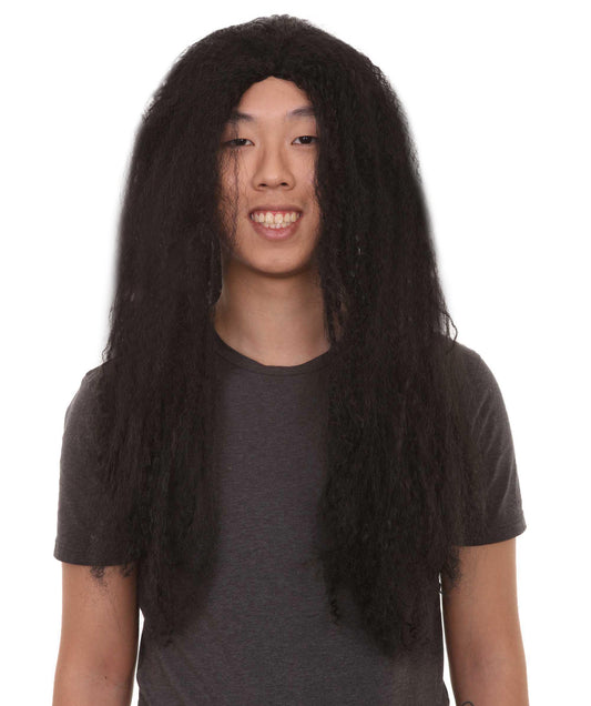 Black Crimped Texture Wig 