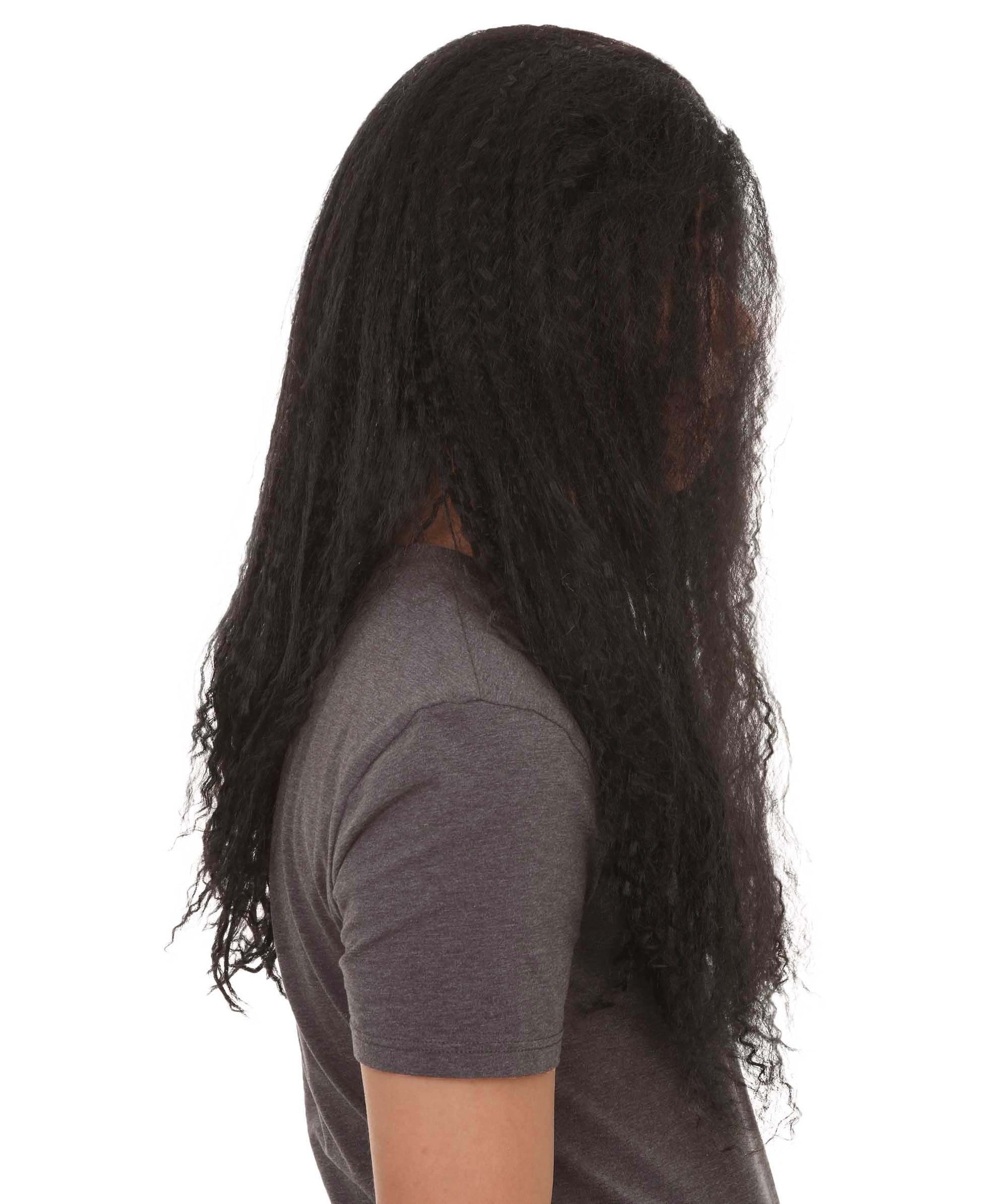 Black Crimped Texture Wig 