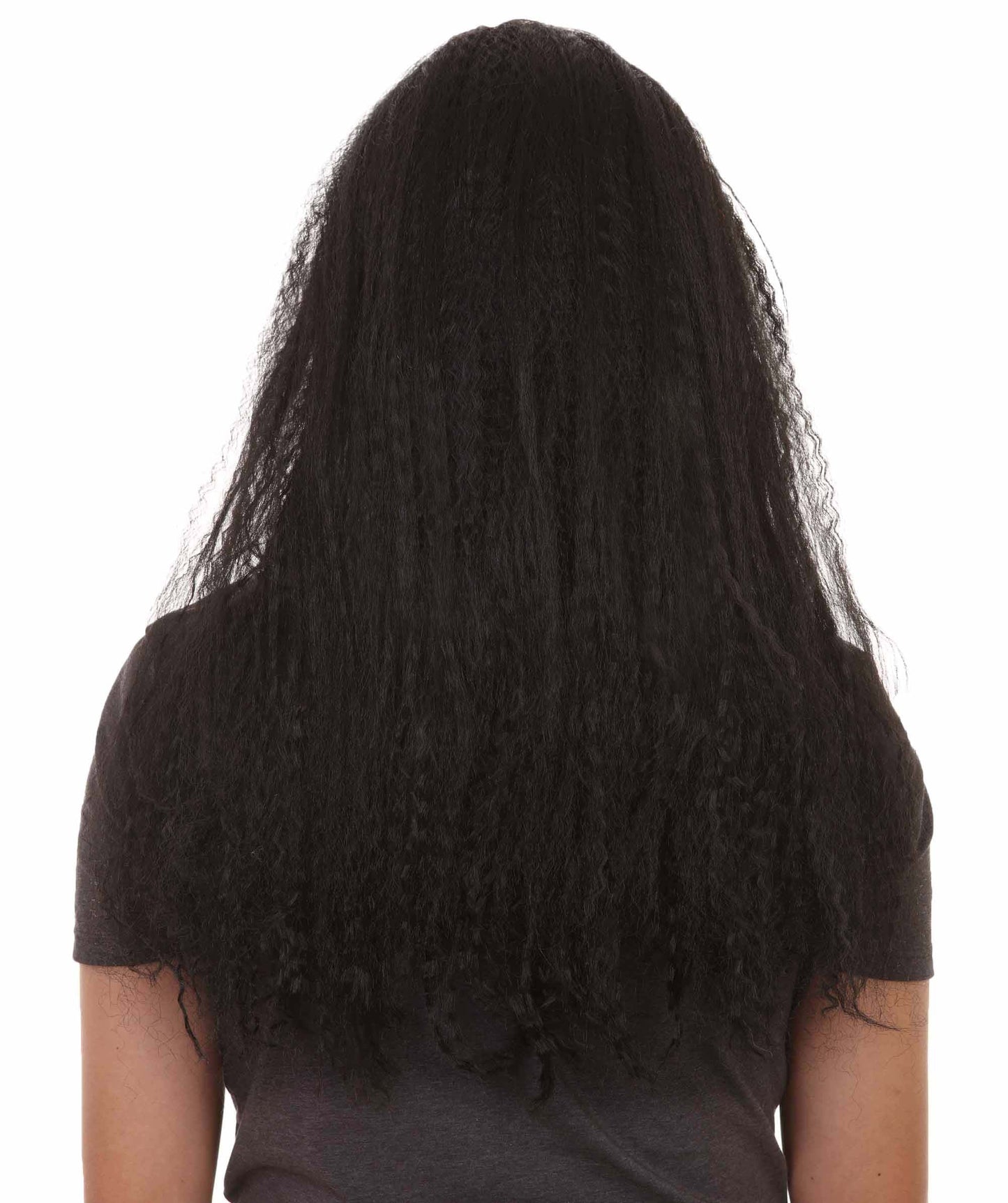 Black Crimped Texture Wig 