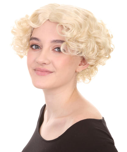 Sexy Womens Wig | Curly Blonde Short Celebrity Wig | Premium Breathable Capless Cap