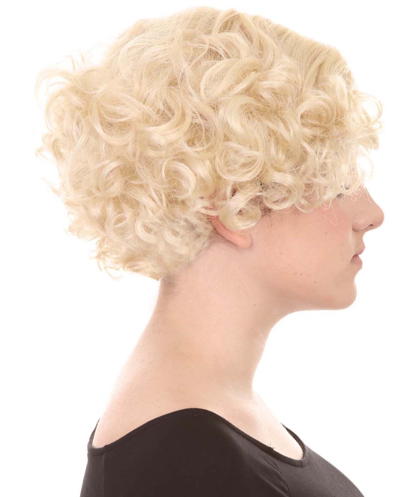 Sexy Womens Wig | Curly Blonde Short Celebrity Wig | Premium Breathable Capless Cap