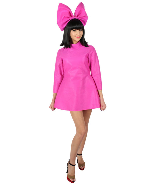 HPO  Women's Pink Singer Costume with Headband Bundle