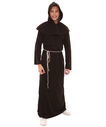 Men's Monk Robe Costume | Black Halloween Costumes