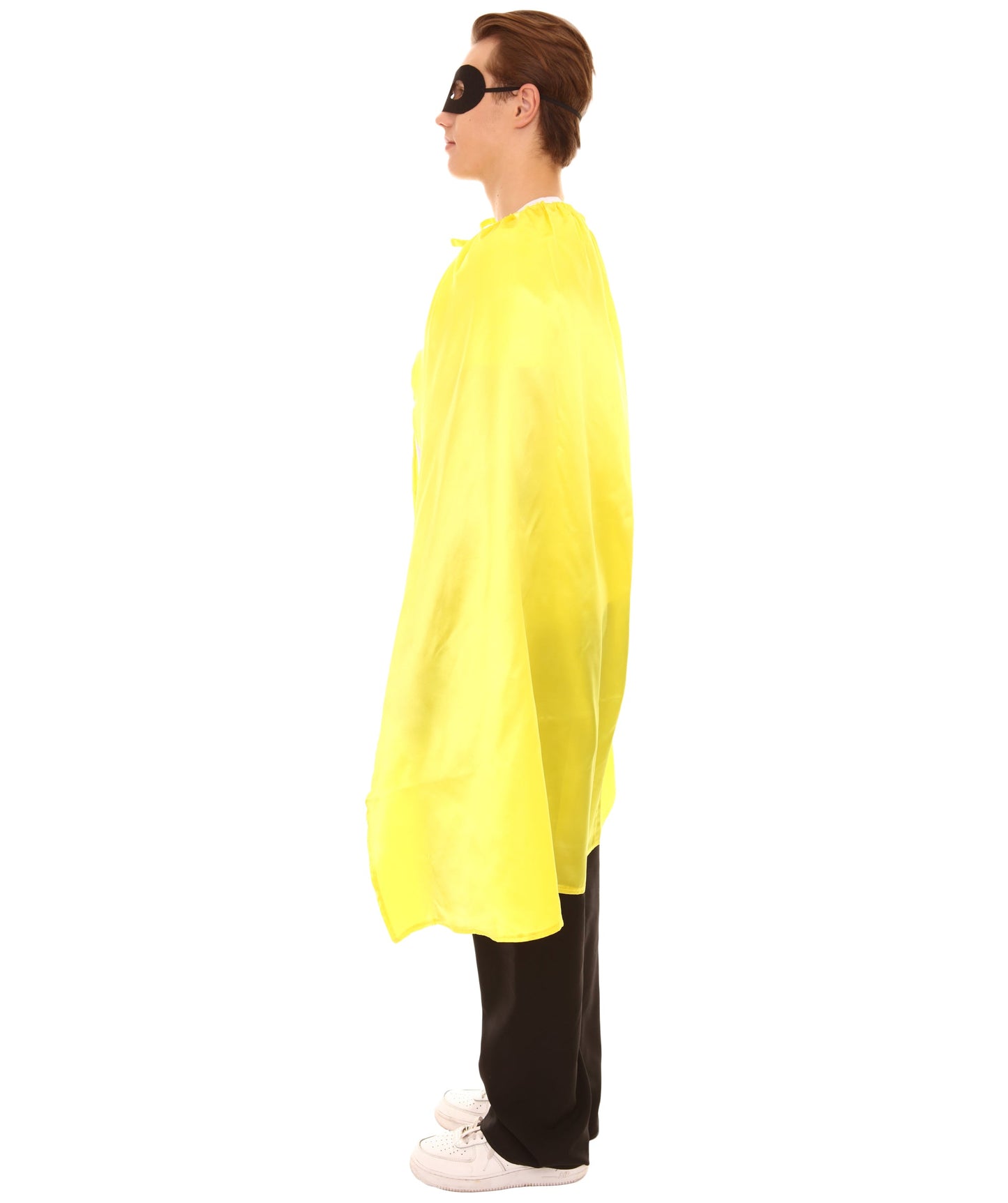 Yellow Superhero Cape with Mask Set Costume