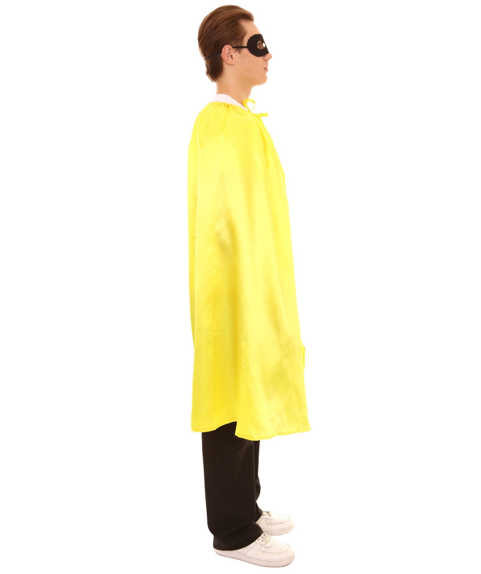 Yellow Superhero Cape with Mask Set Costume