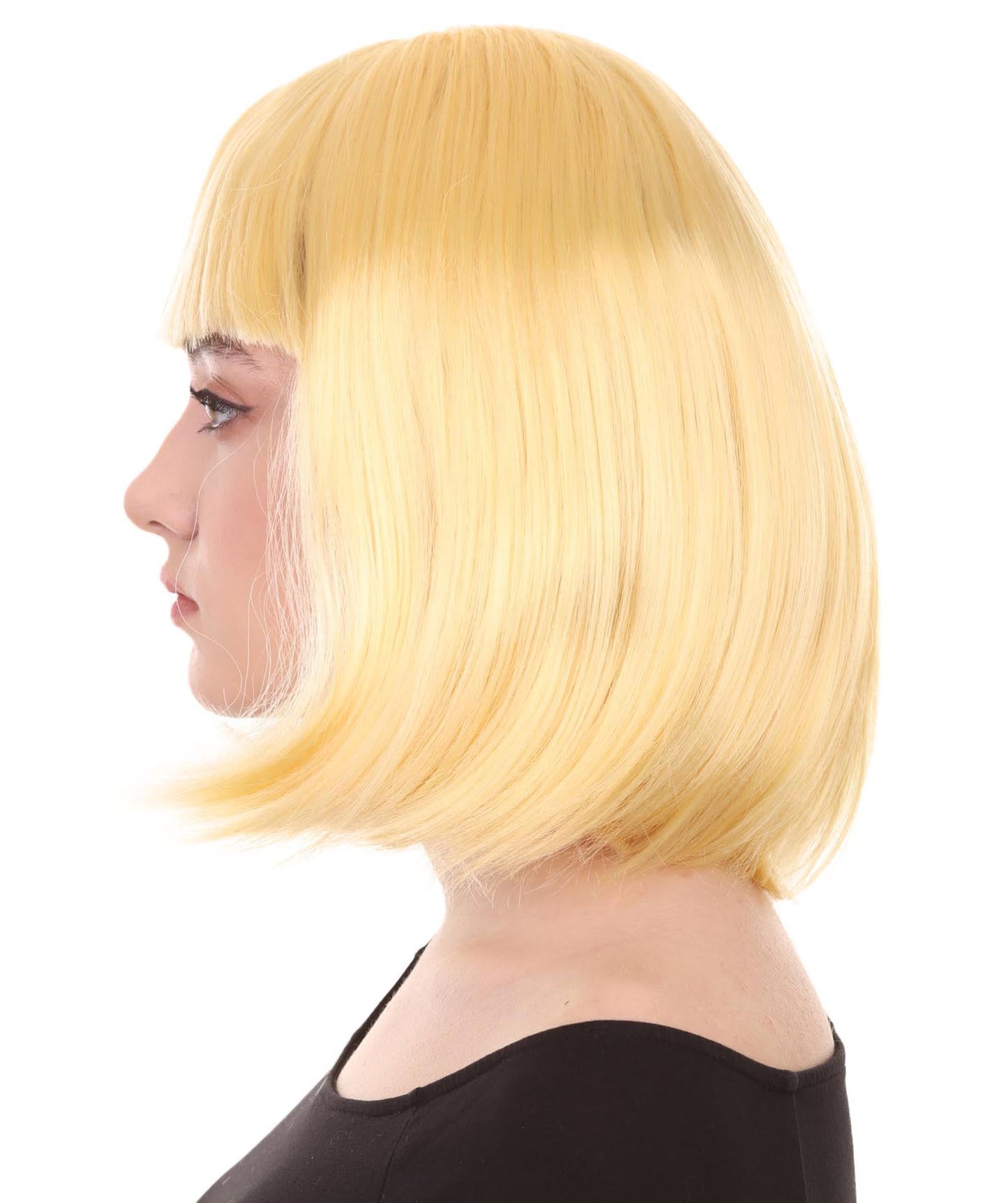 Womens Actress Wig | Blonde Medium Bob Wig | Premium Breathable Capless Cap