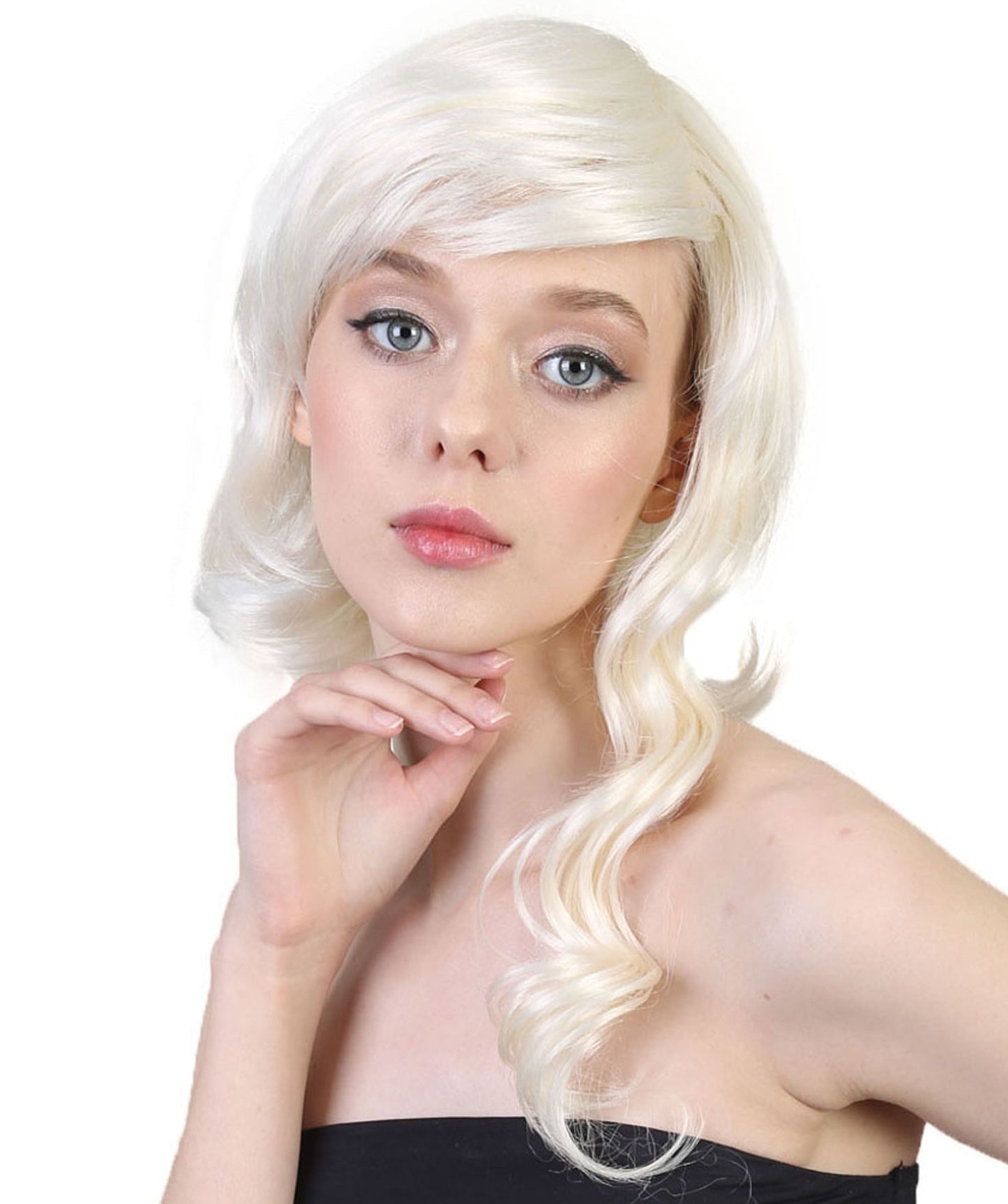 White Synthetic Fiber Wig