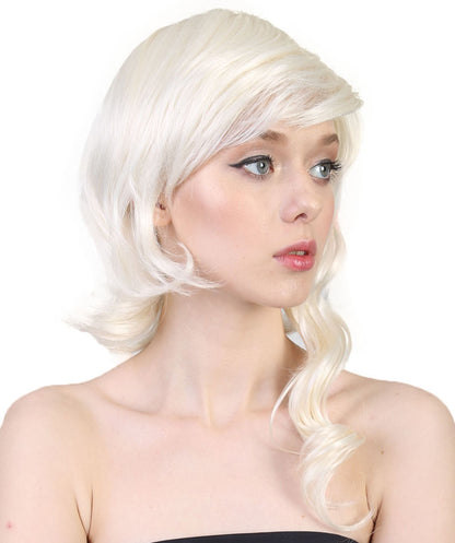 White Synthetic Fiber Wig
