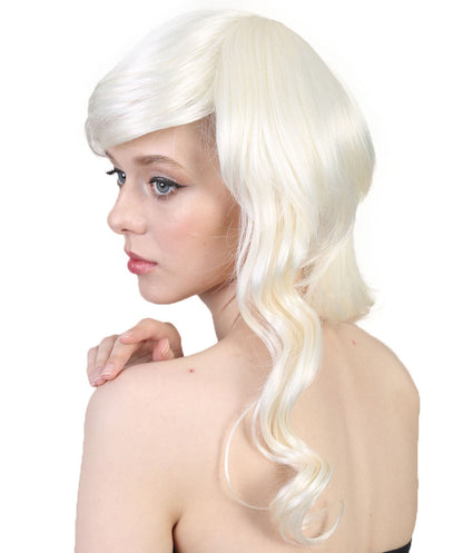 White Synthetic Fiber Wig