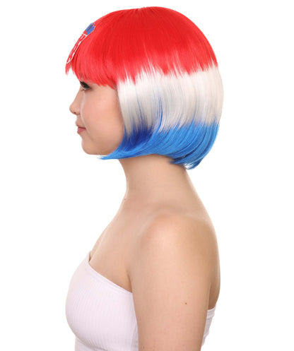 Patriotic Croatia Flag Wig