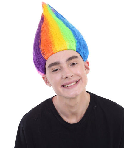 Rainbow||Unisex Troll Wig