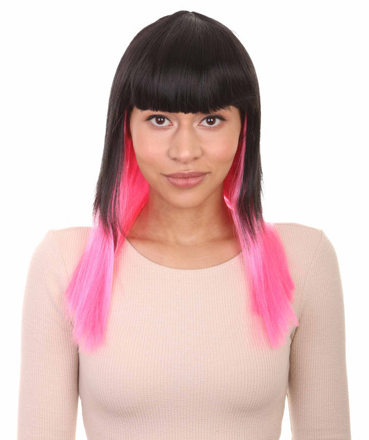 Women’s Black Pink Bob Wig