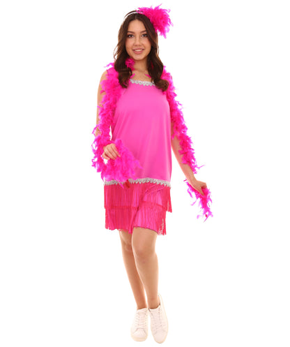 Women's 20's Flapper Costume | Fuchsia Fancy Costume