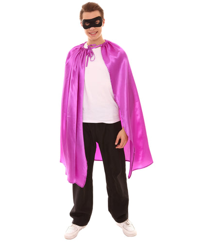 Purple Superhero Cape with Mask Set Costume