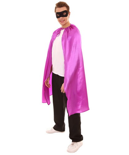 Purple Superhero Cape with Mask Set Costume