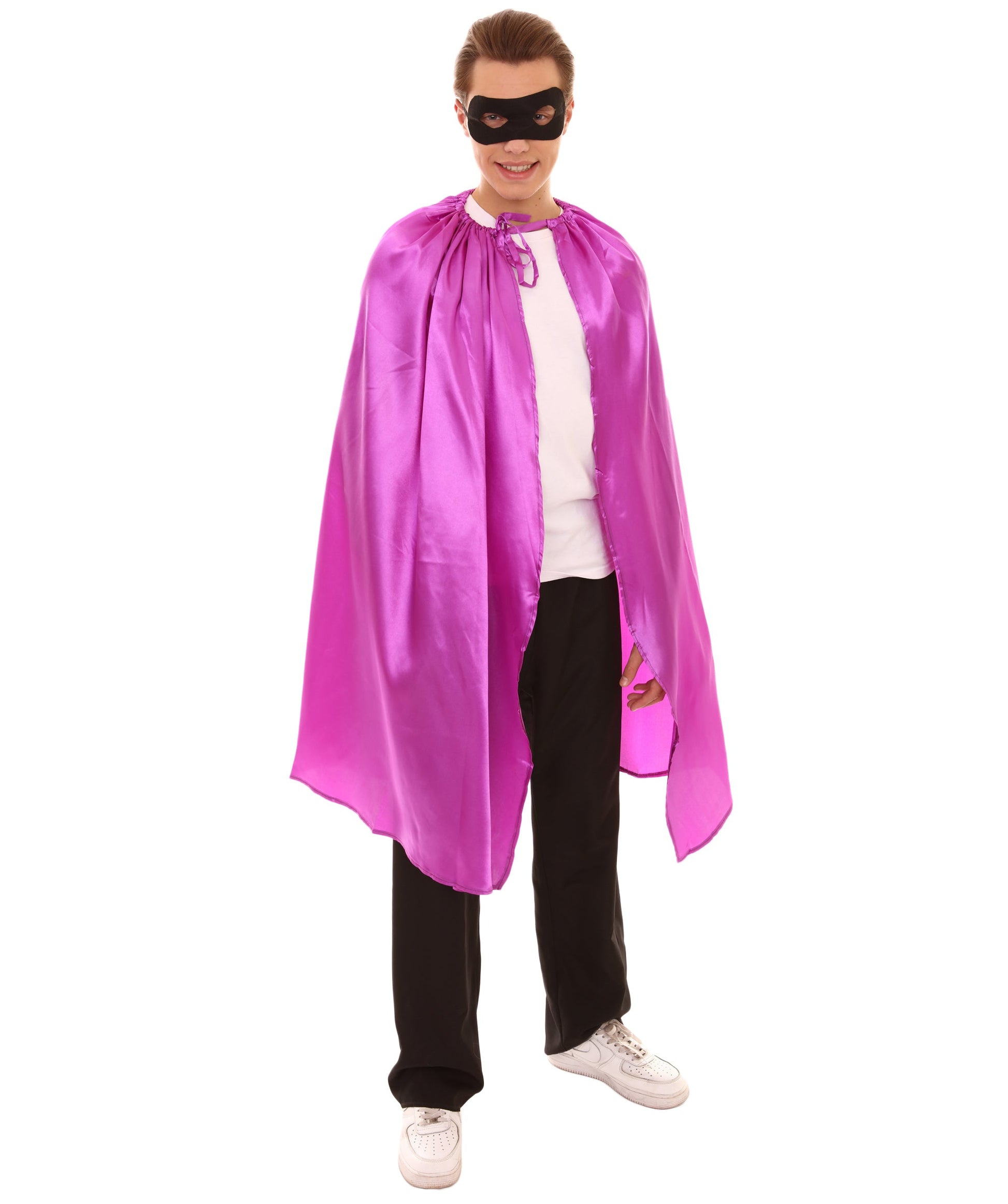 Purple Superhero Cape with Mask Set Costume