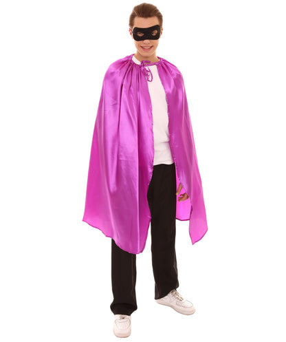 Purple Superhero Cape with Mask Set Costume