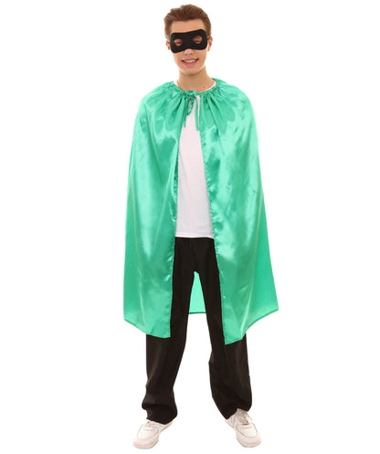  Green Superhero Cape with Mask Set Costume