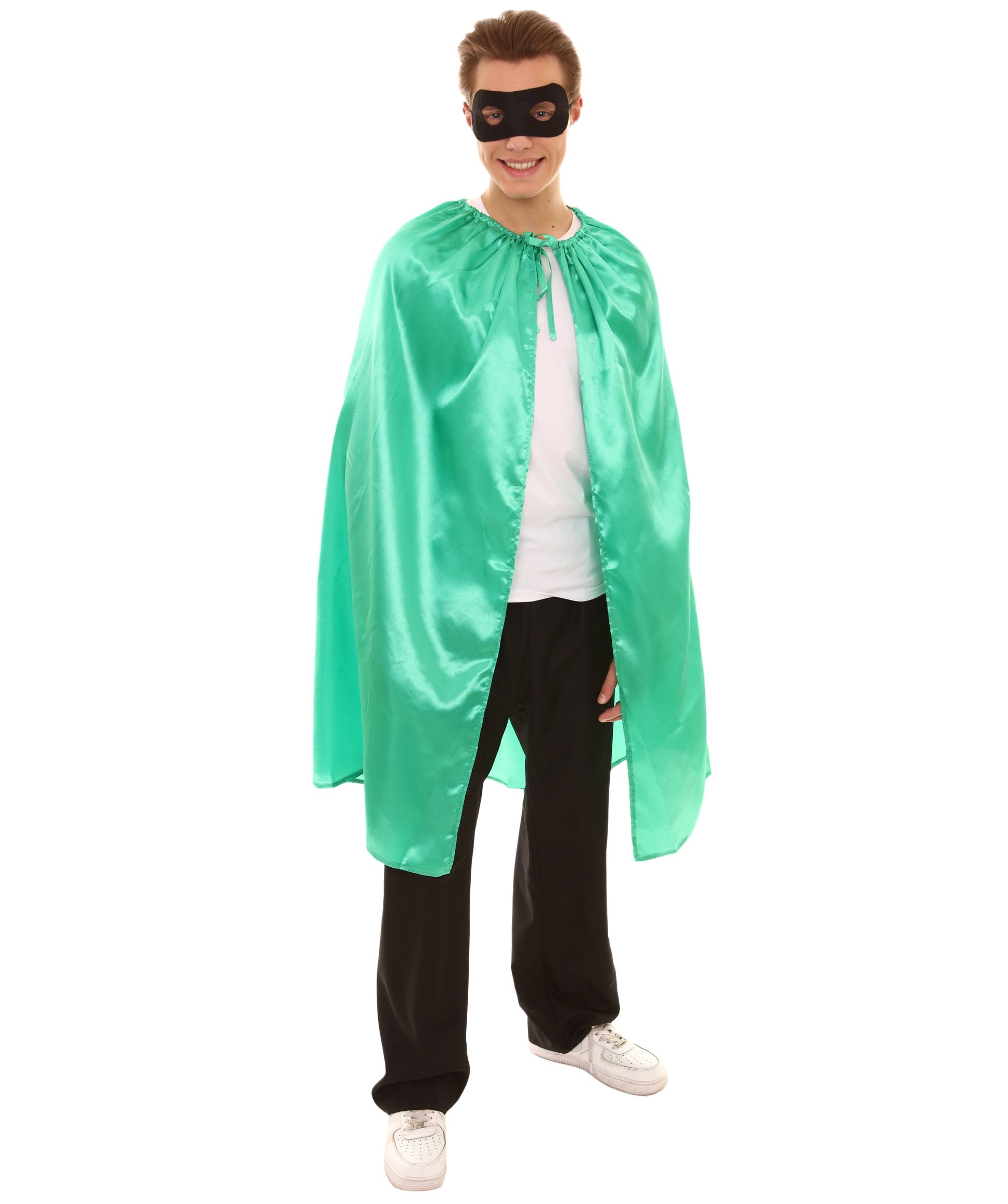  Green Superhero Cape with Mask Set Costume