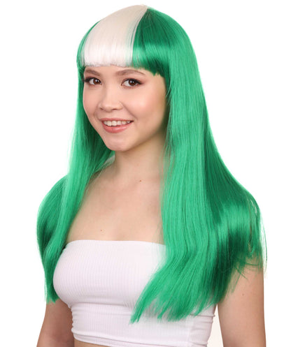 Nigeria Flag Long Bob Wig