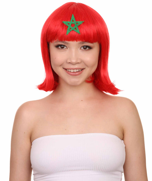 Morocco Flag Bob Wig