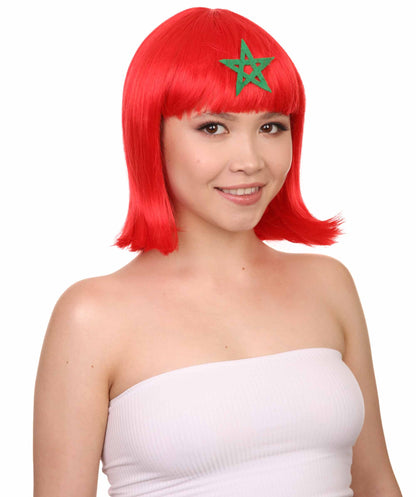 Morocco Flag Bob Wig