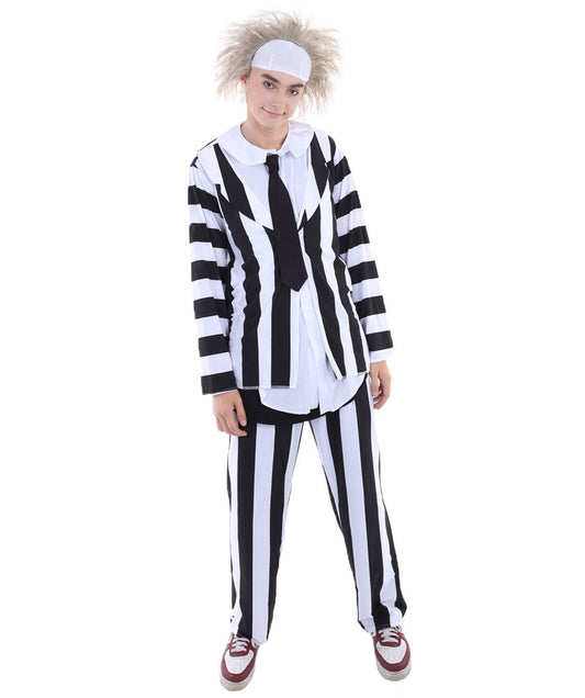 Men's Horror Movie Ghost Costume | Black & White Halloween Costume