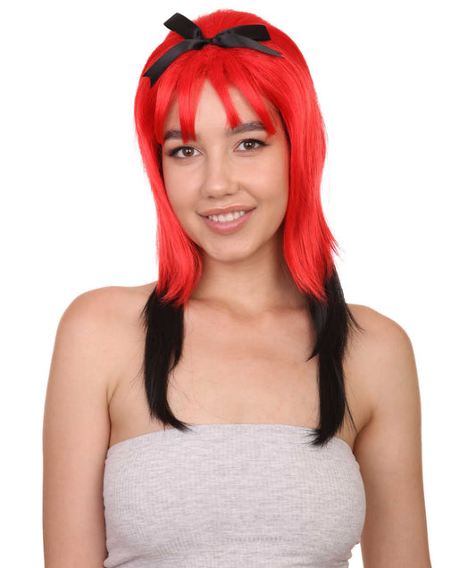 Red Black Devil Wig