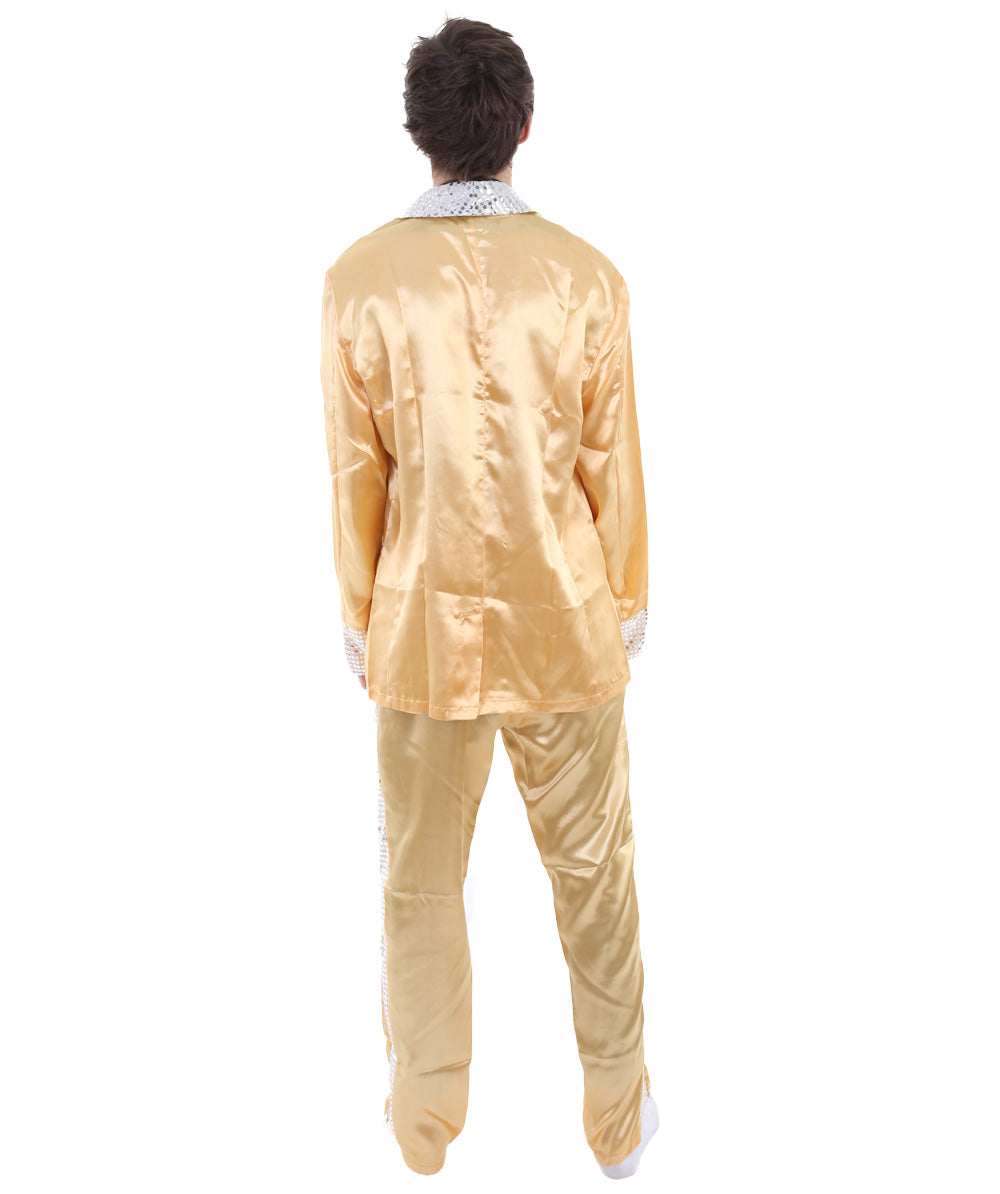 Men's Satin Costume | Gold Fancy Costume