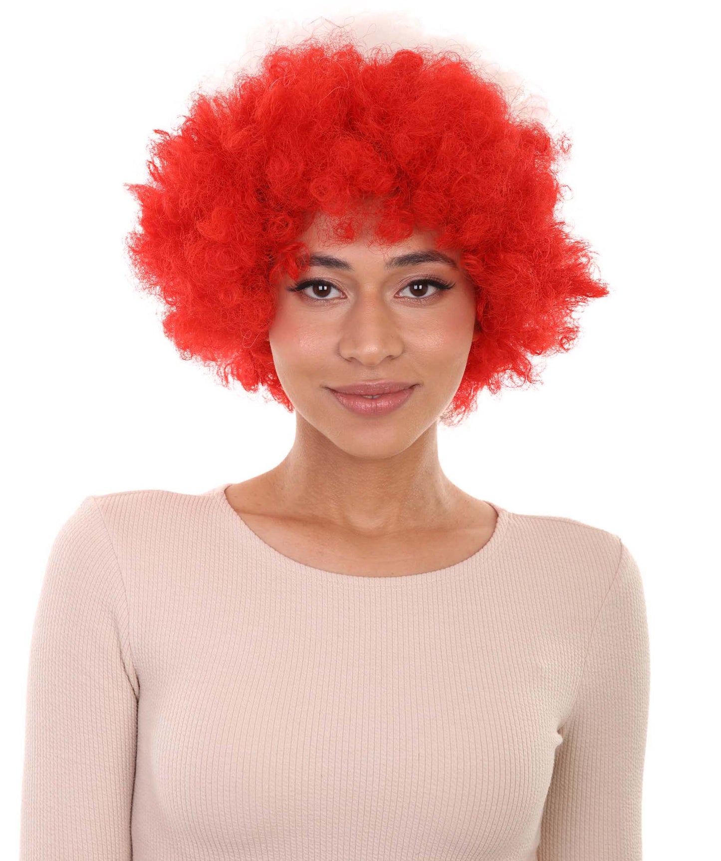 poland flag sport afro wig