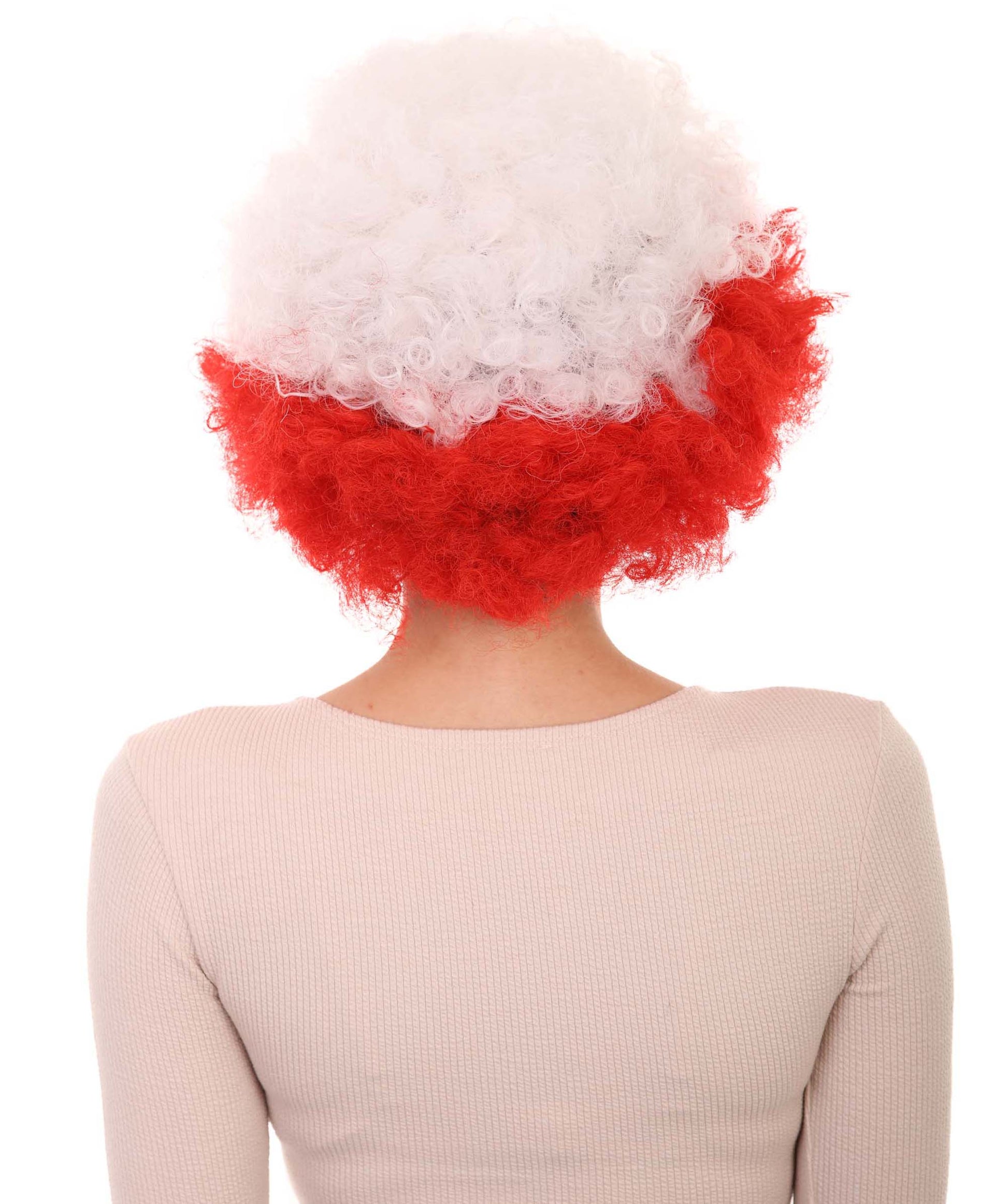 poland flag sport afro wig