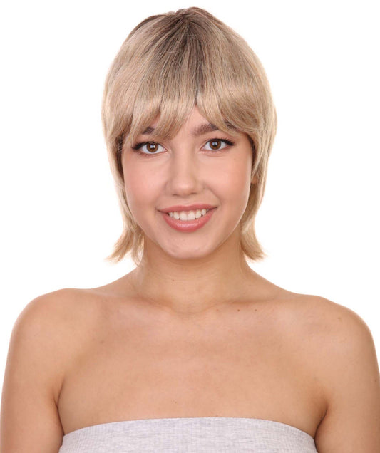 Miley 80's Mullet Short | Blonde Blend Pop Style Trend| Premium Halloween Wig