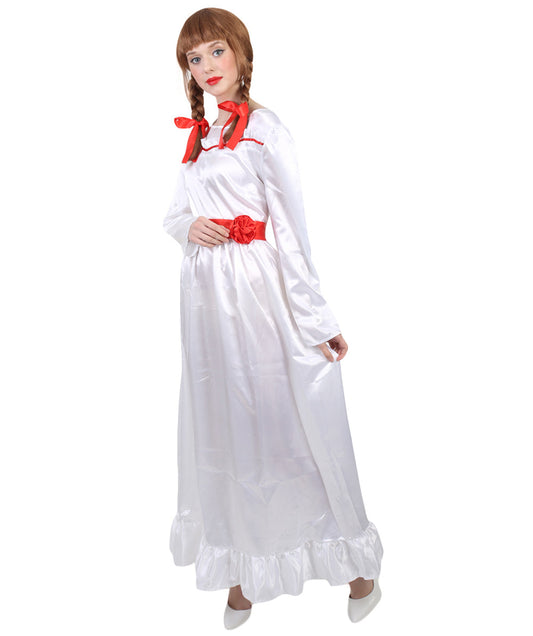 White Evil Doll Long Maxi Dress 