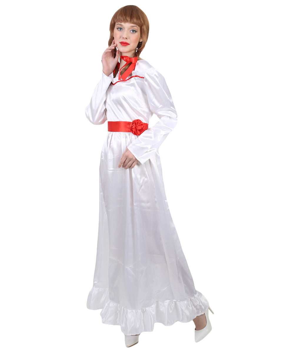 White Evil Doll Long Maxi Dress 