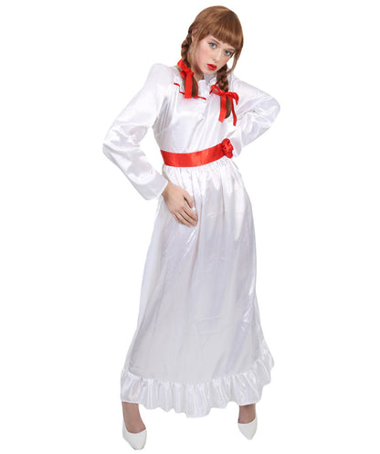 White Evil Doll Long Maxi Dress 