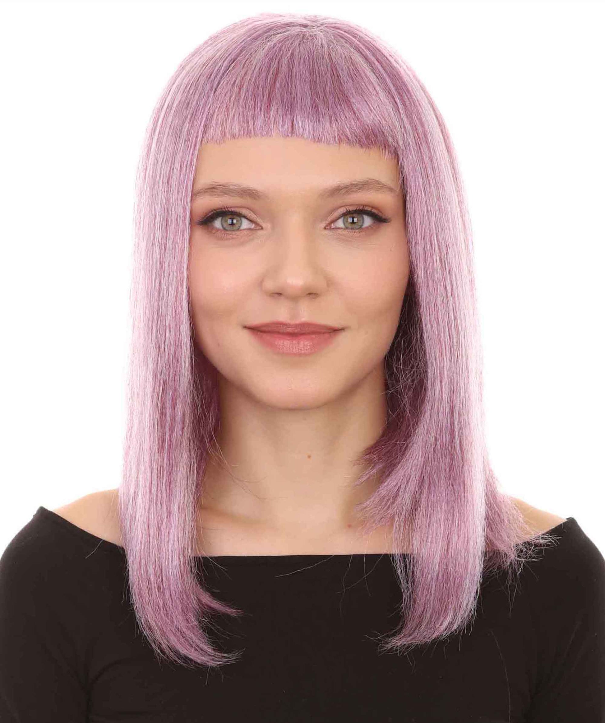 Mixed Purple Cosplay Wig with Bangs