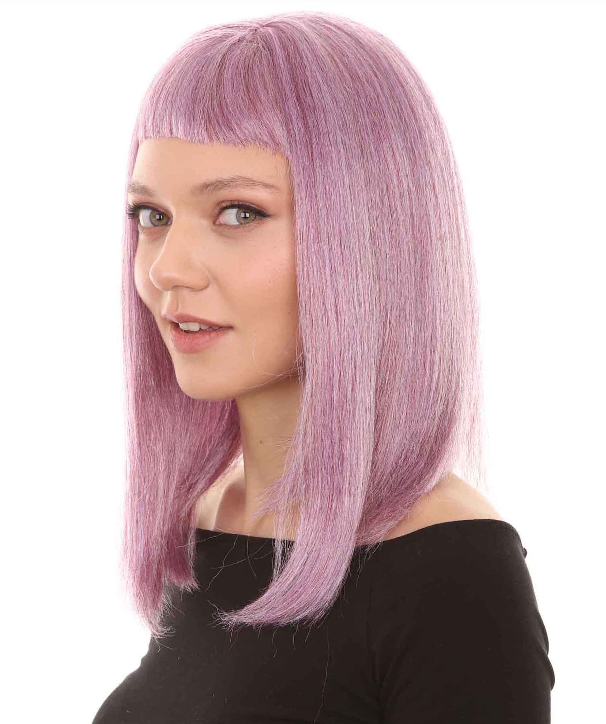 Mixed Purple Cosplay Wig with Bangs