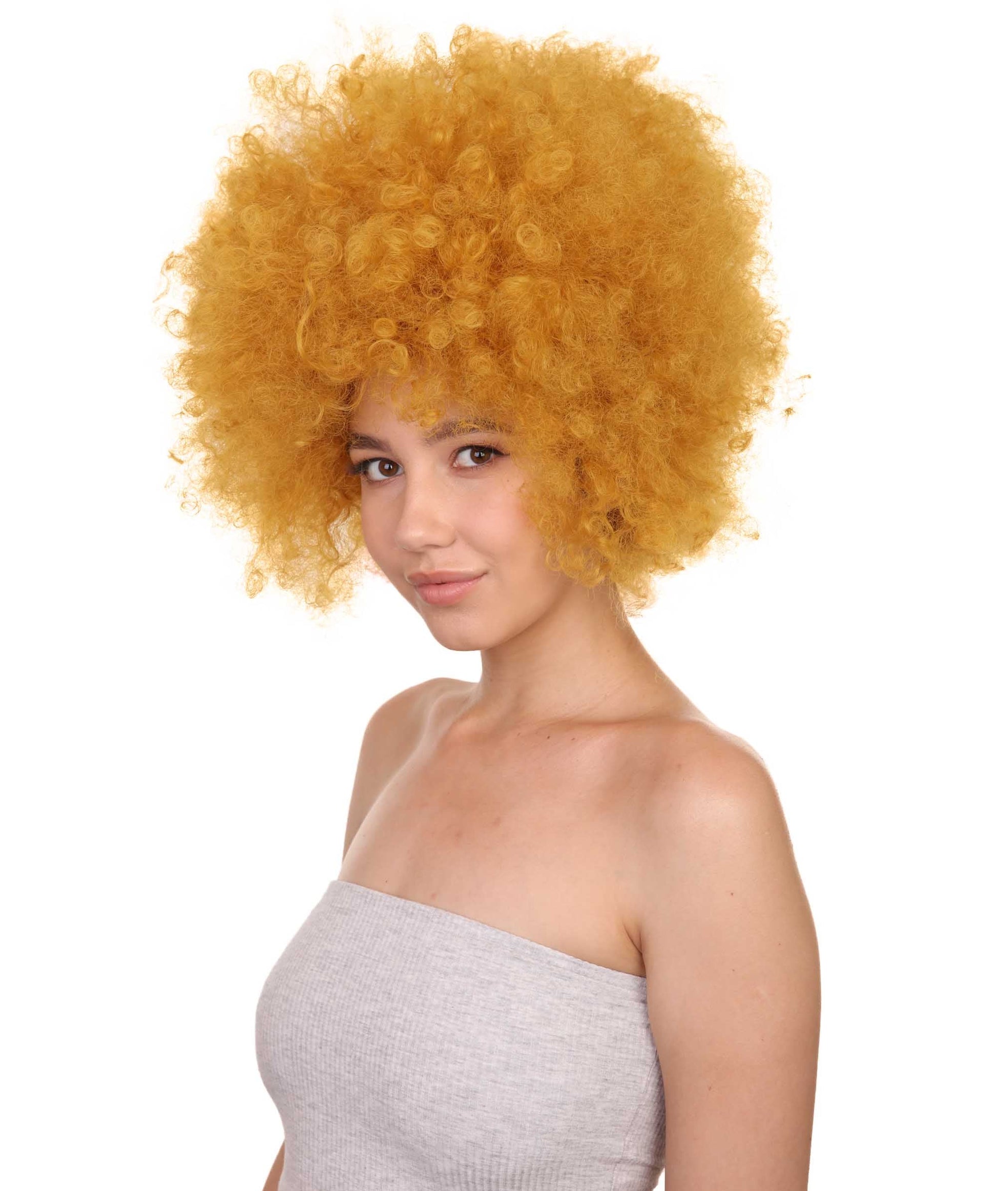 Yellow best unisex afro wigs