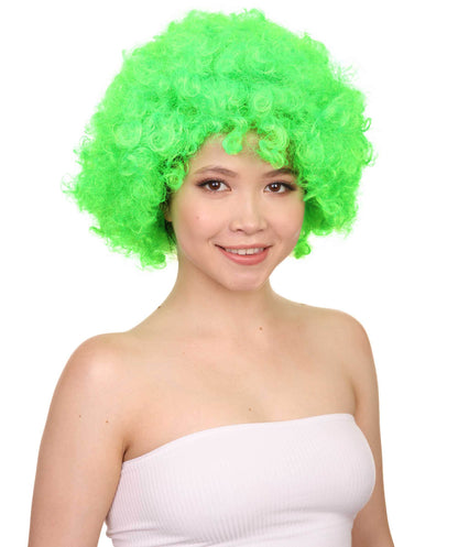 lime afro wig