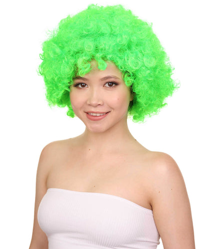 lime afro wig