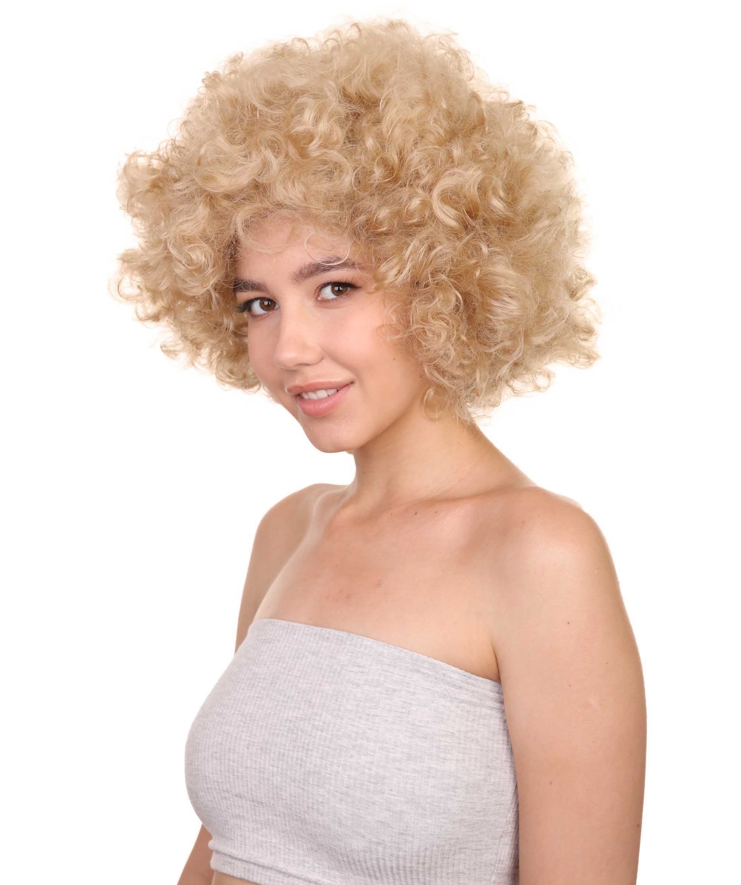 Blonde afro wig