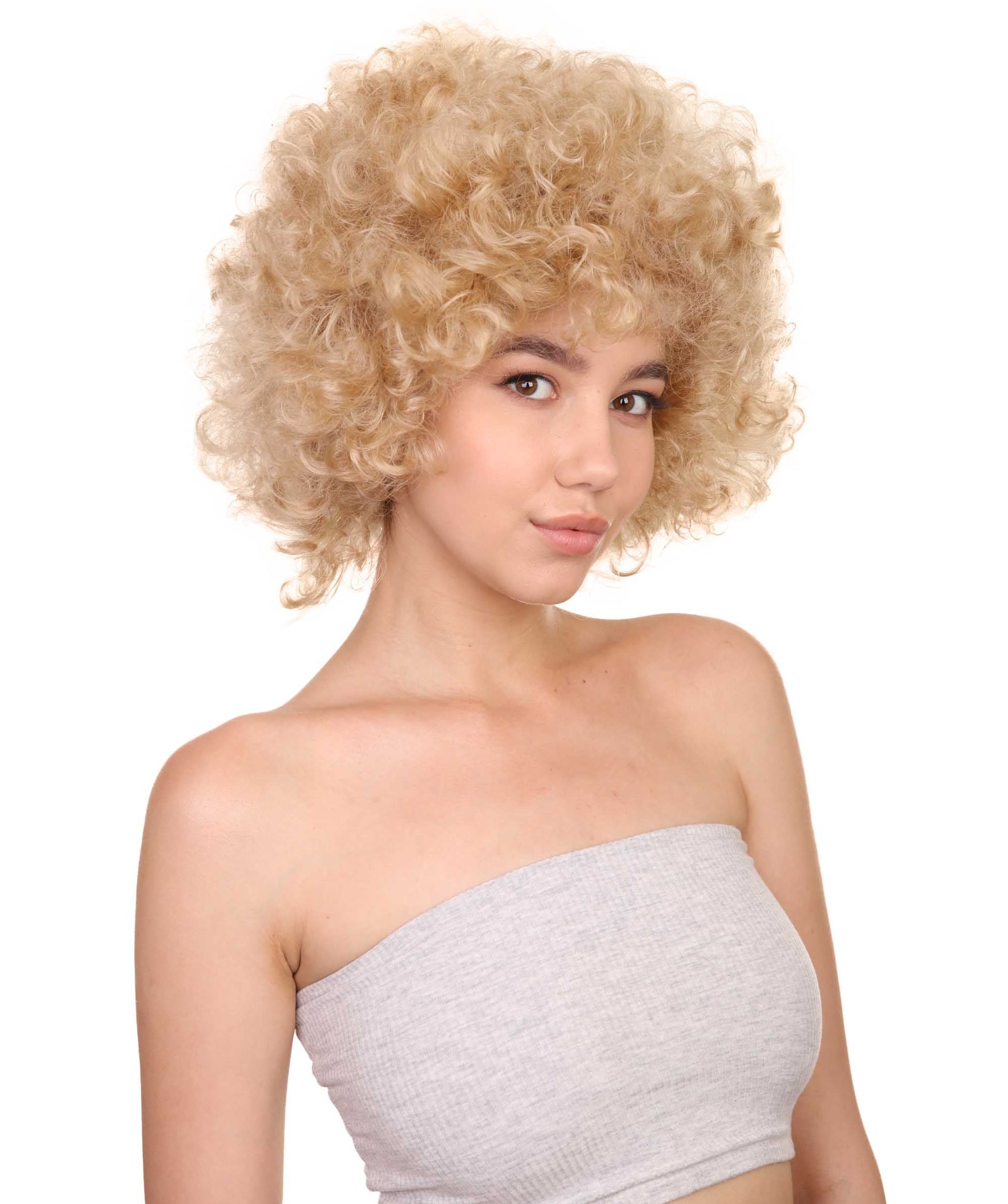 Blonde afro wig