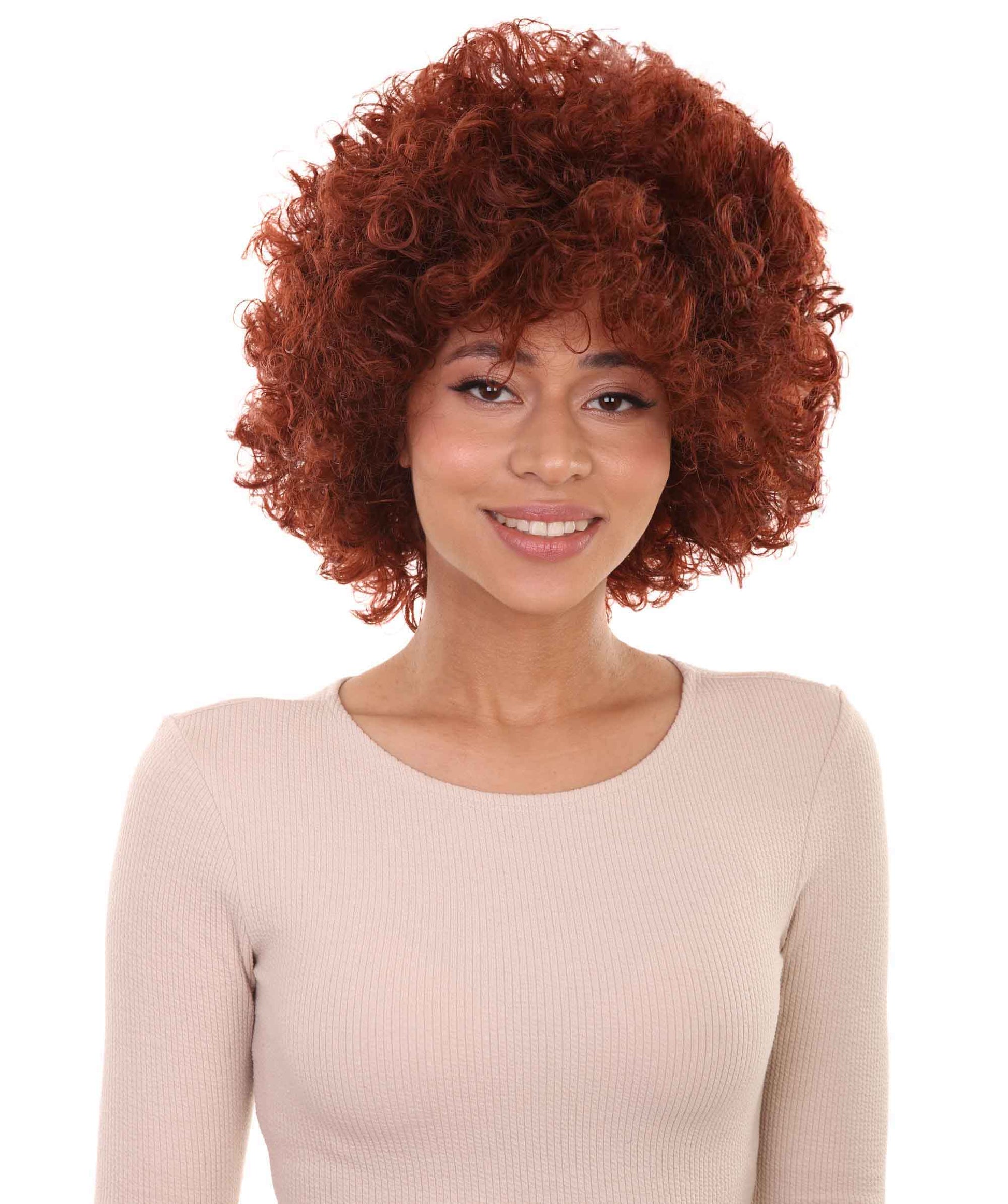 Burgundy Afro Wig